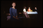 Actors (L-R) Kathryn Pogson, Linda Bassett, Linda Hunt & Wallace Shawn in a scene fr. the Off-Broadway play "Aunt Dan & Lemon." (New York)