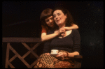 Actors (L-R) Linda Hunt & Linda Bassett in a scene fr. the Off-Broadway play "Aunt Dan & Lemon." (New York)