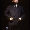 Actor/playwright Wallace Shawn in a scene fr. his Off-Broadway play "Aunt Dan & Lemon." (New York)