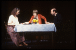 Actors (L-R) Linda Bassett, Linda Hunt & Wallace Shawn in a scene fr. the Off-Broadway play "Aunt Dan & Lemon." (New York)