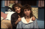 Actors (L-R) Pamela Reed & Kathy (Whitton) Baker in a scene fr. the replacement cast of the Off-Broadway play "Aunt Dan & Lemon." (New York)