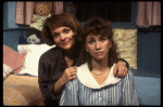 Actors (L-R) Pamela Reed & Kathy (Whitton) Baker in a scene fr. the replacement cast of the Off-Broadway play "Aunt Dan & Lemon." (New York)