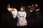 Actors (L-R) Ellen Parker, Kathy (Whitton) Baker, Pamela Reed & Paul Perri in a scene fr. the replacement cast of the Off-Broadway play "Aunt Dan & Lemon." (New York)