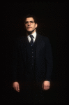 Actor Paul Perri in a scene fr. the replacement cast of the Off-Broadway play "Aunt Dan & Lemon." (New York)