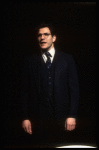 Actor Paul Perri in a scene fr. the replacement cast of the Off-Broadway play "Aunt Dan & Lemon." (New York)