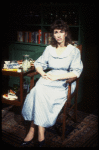 Actor Kathy (Whitton) Baker in a scene fr. the replacement cast of the Off-Broadway play "Aunt Dan & Lemon." (New York)