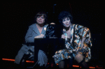Actresses (L-R) Mary McCarty as Matron Mama Morton & Chita Rivera as Velma Kelly in scene fr. the original Broadway production of the musical "Chicago." (New York)