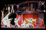 Actress Leslie Uggams (C) in scene fr. the National Tour of the Broadway revival of the musical "Anything Goes." (New Haven)