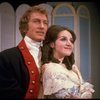 Actors Robert G. Denison & Patti Perkins in a scene fr. the Off-Broadway musical "The Contrast." (New York)