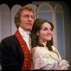 Actors Robert G. Denison & Patti Perkins in a scene fr. the Off-Broadway musical "The Contrast." (New York)