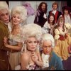 Actors (Front L-R) Grady Clarkson, Elaine Kerr, Connie Danese & Ty McConnell, (Rear L-R) Gene Kelton, Patti Perkins, Robert G. Denison, Pamela Adams & Philip Charles MacKenzie in a scene fr. the Off-Broadway musical "The Contrast." (New York)