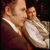 Actors (L-R) Bernie McInerney & Joseph Mascolo in a scene fr. the London production of the play "That Championship Season." (London)