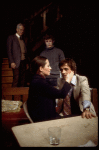 Actors (L-R) Henderson Forsythe, Patricia Elliott, Michael Shannon & Terry Kiser in a scene fr. the Off-Broadway play "In Case of Accident." (New York)