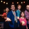 Actors (L-R) Christine Toy, Craig Wells, Suzanne Hevner, Diane Fratantoni & J. B. Adams in a scene fr. the Off-Broadway musical "Balancing Act." (New York)