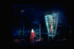 Scene fr. the Brooklyn Academy of Music (BAM) production of the theater piece "The Black Rider." (Brooklyn)