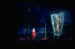 Scene fr. the Brooklyn Academy of Music (BAM) production of the theater piece "The Black Rider." (Brooklyn)