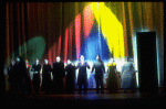 Scene fr. the Brooklyn Academy of Music (BAM) production of the theater piece "The Black Rider." (Brooklyn)