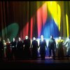 Scene fr. the Brooklyn Academy of Music (BAM) production of the theater piece "The Black Rider." (Brooklyn)