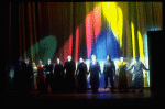 Scene fr. the Brooklyn Academy of Music (BAM) production of the theater piece "The Black Rider." (Brooklyn)