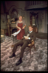 Actors Henry Dibling & Barbara Lester in a scene fr. the Broadway play "The Bed Before Yesterday." (New York)