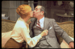 Actors Elliott Reid & Carol Channing in a scene fr. the Broadway play "The Bed Before Yesterday." (New York)