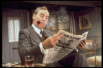 Actor Elliott Reid in a scene fr. the Broadway play "The Bed Before Yesterday." (New York)