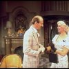 Actors Paxton Whitehead & Caroline McWilliams in a scene fr. the Broadway play "The Bed Before Yesterday." (New York)