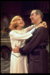 Actors Elliott Reid & Carol Channing in a scene fr. the Broadway play "The Bed Before Yesterday." (New York)