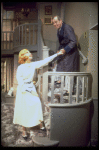 Actors Elliott Reid & Carol Channing in a scene fr. the Broadway play "The Bed Before Yesterday." (New York)