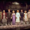 Actors (L-R) John Neville-Andrews, Barbara Lester, Henry Dibling, Ludi Claire, Carol Channing, Elliott Reid, Caroline McWilliams, Paxton Whitehead & Barry Vigon at the curtain call of the Broadway play "The Bed Before Yesterday." (New York)