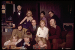 Actress Gwen Verdon (seated 2R) w. the cast & crew fr. the Broadway play "Children! Children!" (New York)
