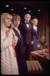 Actors (L-R) Dennis Patrick & Elizabeth Hubbard in a scene fr. the Broadway play "Children! Children!" (New York)