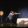 Scene fr. the Brooklyn Academy of Music (BAM) production of the theater piece "Atlas." (Brooklyn)