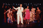 Actors (Front L-R) Larry Marshall & Julia Lema in a scene fr. the pre-Broadway production of the musical "A Broadway Musical."