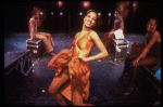 Actress Julia Lema (C) in a scene fr. the pre-Broadway production of the musical "A Broadway Musical."