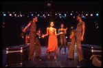 Actress Julia Lema (C) in a scene fr. the pre-Broadway production of the musical "A Broadway Musical."