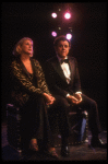 Actors Gwyda Donhowe & Julius LaRosa in a scene fr. the pre-Broadway production of the musical "A Broadway Musical."