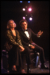 Actors Gwyda Donhowe & Julius LaRosa in a scene fr. the pre-Broadway production of the musical "A Broadway Musical."