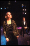 Actors Gwyda Donhowe & Julius LaRosa in a scene fr. the pre-Broadway production of the musical "A Broadway Musical."