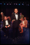 Actors (L-R) Gwyda Donhowe, Dom Guastaferro, Julius LaRosa, Helen Gallagher & Alan Weeks in a scene fr. the pre-Broadway production of the musical "A Broadway Musical."