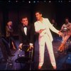 Actors (L-R) Larry Riley, Gwyda Donhowe, Julius LaRosa, Larry Marshall, Dom Guastaferro, & Alan Weeks in a scene fr. the pre-Broadway production of the musical "A Broadway Musical."