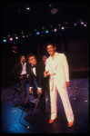 Actors (L-R) Larry Riley, Julius LaRosa, Gwyda Donhowe & Larry Marshall in a scene fr. the pre-Broadway production of the musical "A Broadway Musical."