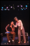 Actors Helen Gallagher & Ron Ferrell in a scene fr. the pre-Broadway production of the musical "A Broadway Musical."