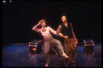 Actors Helen Gallagher & Ron Ferrell in a scene fr. the pre-Broadway production of the musical "A Broadway Musical."