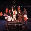 Actors Helen Gallagher, Julius LaRosa, Larry Marshall, & Gwyda Donhowe, (Front 2R) Larry Riley in a scene fr. the pre-Broadway production of the musical "A Broadway Musical."