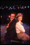 Actors Helen Gallagher & Julius LaRosa in a scene fr. the pre-Broadway production of the musical "A Broadway Musical."