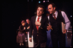 Actors (C-R) Julius LaRosa & Dom Guastaferro in a scene fr. the pre-Broadway production of the musical "A Broadway Musical."