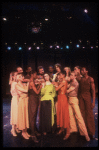 Actress Helen Gallagher (C) in a scene fr. the pre-Broadway production of the musical "A Broadway