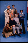 Actors (Top L-R) Patti Karr & Larry Riley, (Middle L-R) Larry Marshall, Anne Francine, Tiger Haynes & Alan Weeks, (Bottom L-R) Irving Allen Lee, Warren Berlinger & Gwyda Donhowe in a rehearsal shot fr. the Broadway musical "A Broadway Musical."