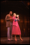 Actors Irving Allen Lee & Gwyda Donhowe in a scene fr. the Broadway musical "A Broadway Musical."